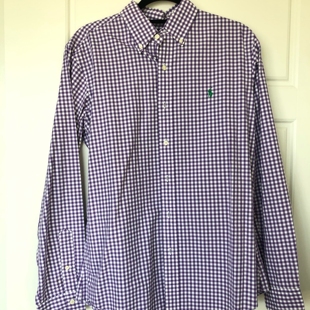 Polo Ralph Lauren purple checked button down